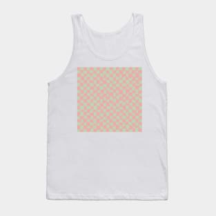 Warped Checkerboard, Pink and Green Tank Top